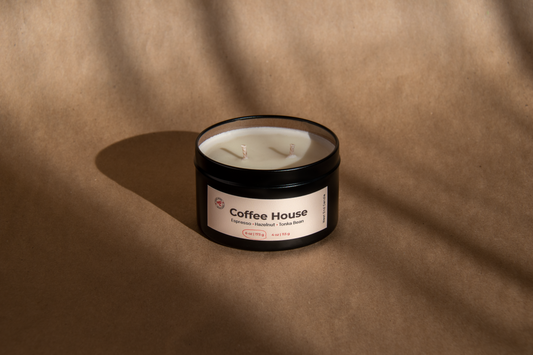 Coffee House travel tin natural soy candle