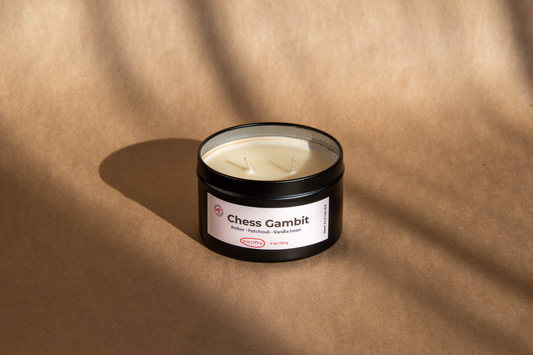 Chess Gambit travel tin natural soy candle